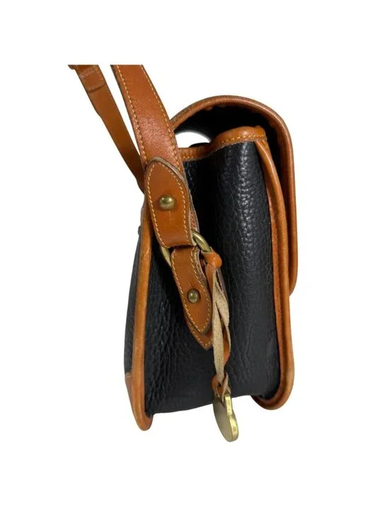Vintage Dooney & Bourke All Weather Leather Pebble Grain Black Cross Body Bag - Picture 6 of 15